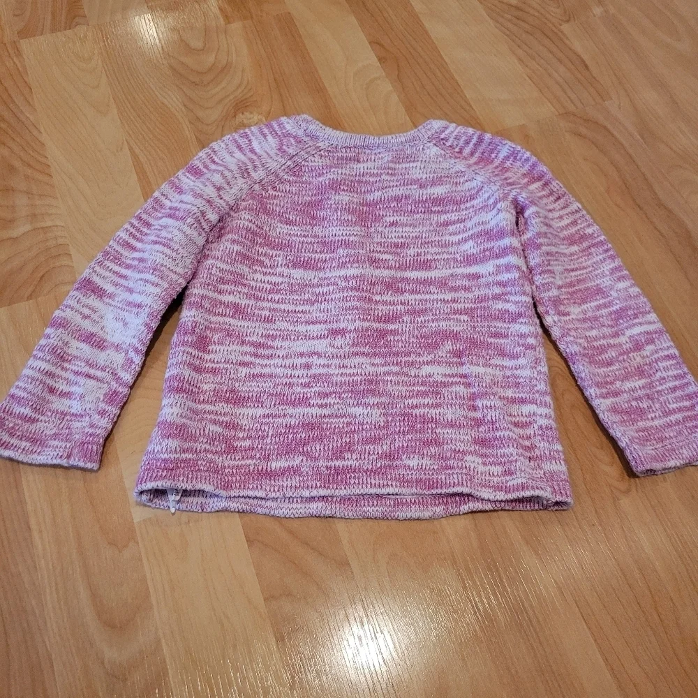 Baby Gap Marbled Cotton Pink Butterfly Sweater Size 2T